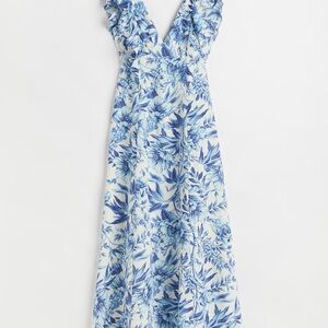 NWT Floral Blue Maxi Dress